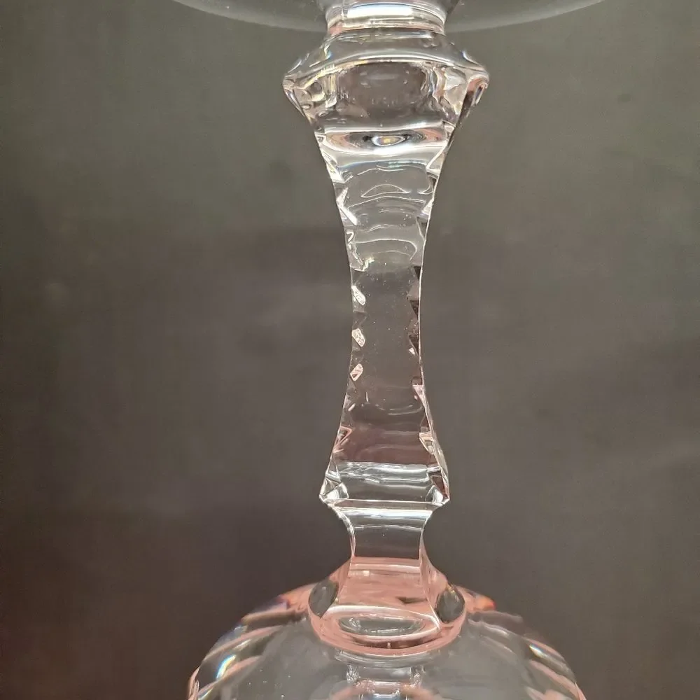 Vintage PARMA by Josair Diamond Crystal Cut Stemware Wine Glasses